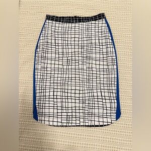 🍭Chic Black and Blue Grid Skirt
